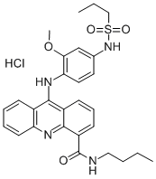 4-Acridinecarboxamide, N-butyl-9-(4-(propylsulfonamido)-2-methoxyanili no)-, monohydrochloride CAS#: 71803-08-2