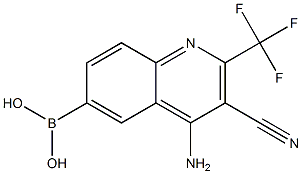 4-Amino-3-cyano-2-(trifluoromethyl)quinolin-6-ylboronic acid CAS#: 1315335-66-0