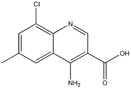 4-Amino-8-chloro-6-methylquinoline-3-carboxylic acid CAS#: 1242260-91-8