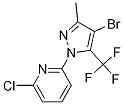 4-Bromo-3-methyl-5-(trifluoromethyl)-1-(6-chloropyridin-2-yl)pyrazole CAS#: 1187386-13-5
