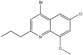 4-Bromo-6-chloro-8-methoxy-2-propylquinoline CAS#: 1189105-63-2