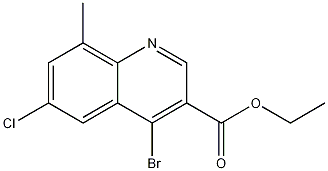 4-Bromo-6-chloro-8-methylquinoline-3-carboxylic acid ethyl ester CAS#: 1242260-23-6