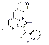 (4-Chloro-2-fluorophenyl)(6-chloro-2-methyl-8-(morpholinomethyl)-imidazo[1,2-b]pyridazin-3-yl)met CAS#: 1229236-83-2