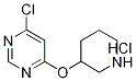 4-Chloro-6-(piperidin-3-yloxy)-pyriMidine hydrochloride, 98+% C9H13Cl2N3O, 分子量 250.12 CAS#: 1185311-81-2