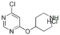 4-Chloro-6-(piperidin-4-yloxy)-pyriMidine hydrochloride, 98+% C9H13Cl2N3O, 分子量 250.12 CAS#: 1185314-18-4