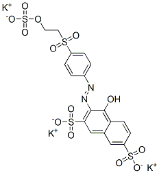4-Hydroxy-3-[[4-[[2-(sulfooxy)ethyl]sulfonyl]phenyl]azo]-2,7-naphthalenedisulfonic acid tripotassium salt CAS#: 72187-37-2