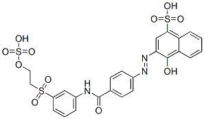 4-Hydroxy-3-[[4-[[[3-[[2-(sulfooxy)ethyl]sulfonyl]phenyl]amino]carbonyl]phenyl]azo]-1-naphthalenesulfonic acid CAS#: 72269-58-0