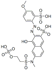 4-Hydroxy-3-[(4-methoxy-2-sulfophenyl)azo]-6-[methyl[[2-(sulfooxy)ethyl]sulfonyl]amino]-2-naphthalenesulfonic acid CAS#: 72269-56-8