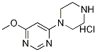 4-Methoxy-6-piperazin-1-yl-pyriMidine hydrochloride, 98+% C9H15ClN4O, 分子量 230.69 CAS#: 1185313-57-8