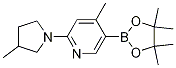 4-Methyl-2-(3-Methylpyrrolidin-1-yl)-5-(4,4,5,5-tetraMethyl-1,3,2-dioxaborolan-2-yl)pyridine CAS#: 1353722-52-7
