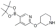 4-Methyl-2-(piperidin-3-yloxy)-5-(4,4,5,5-tetraMethyl-1,3,2-dioxaborolan-2-yl)pyridine CAS#: 1350559-15-7