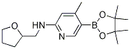 4-Methyl-N-((tetrahydrofuran-2-yl)Methyl)-5-(4,4,5,5-tetraMethyl-1,3,2-dioxaborolan-2-yl)pyridin-2-aMine CAS#: 1353718-73-6