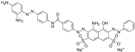 4-amino-3-[[4-[[[4-[(2,4-diaminophenyl)azo]phenyl]amino]carbonyl]phenyl]azo]-5-hydroxy-6-(phenylazo)naphthalene-2,7-disulphonic acid, sodium salt CAS#: 72245-56-8