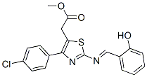4-(p-Chlorophenyl)-2-[(o-hydroxybenzylidene)amino]-5-thiazoleacetic acid methyl ester CAS#: 71013-52-0