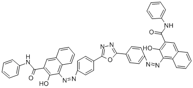 4,4'-[1,3,4-OXADIAZOLE-2,5-DIYLBIS(4,1-PHENYLENEAZO)] BIS[3-HYDROXY-N-PHENYL]-2-NAPHTHALENECARBOXAMIDE CAS#: 70621-09-9