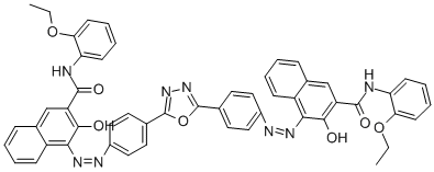 4,4'-[1,3,4-OXADIAZOLE-2,5-DIYLBIS(4,1-PHENYLENEAZO)] BIS[N-(2-ETHOXYPHENYL)3-HYDROXY-2-NAPHTHALENECARBOXAMIDE CAS#: 70621-14-6