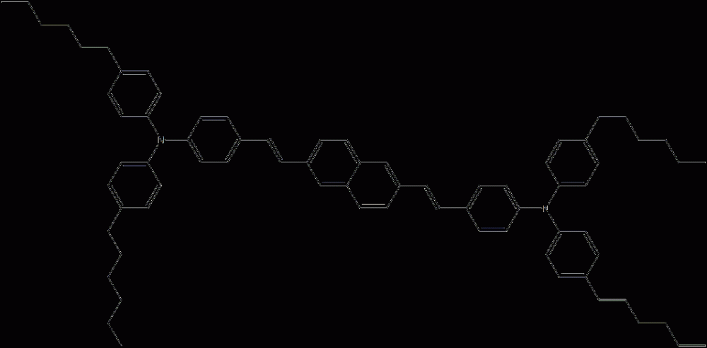 4,4'-((1E,1'E)-naphthalene-2,6-diylbis(ethene-2,1-diyl))bis(N,N-bis(4-hexylphenyl)aniline) CAS#: 1258522-36-9
