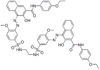 4,4'-[ethylenebis[iminosulphonyl(6-methoxy-3,1-phenylene)azo]]bis[N-(4-ethoxyphenyl)-3-hydroxynaphthalene-2-carboxamide] CAS#: 72659-69-9