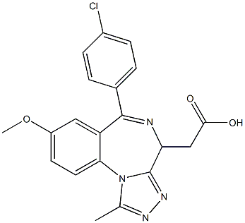 4H-[1,2,4]Triazolo[4,3-a][1,4]benzodiazepine-4-acetic acid, 6-(4-chlorophenyl)-8-Methoxy-1-Methyl- CAS#: 1260530-42-4