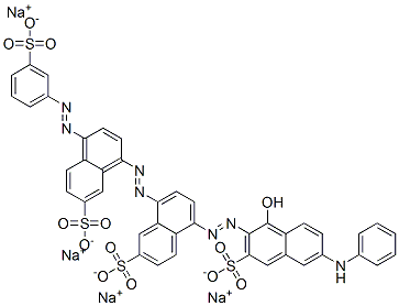 5-[[1-hydroxy-6-(phenylamino)-3-sulpho-2-naphthyl]azo]-8-[[7-sulpho-4-[(3-sulphophenyl)azo]-1-naphthyl]azo]naphthalene-2-sulphonic acid, sodium salt CAS#: 72245-51-3
