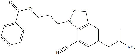 5-(2-Aminopropyl)-1-[3-(benzoyloxy)propyl]-2,3-dihydro-1H-indole-7-carbonitrile CAS#: 1338365-54-0