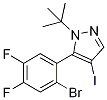 5-(2-Bromo-4,5-difluorophenyl)-1-(tert-butyl)-4-iodo-1H-pyrazole CAS#: 1206676-80-3