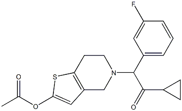 5-(2-cyclopropyl-1-(3-fluorophenyl)-2-oxoethyl)-4,5,6,7-tetrahydrothieno[3,2-c]pyridin-2-yl acetate CAS#: 1391194-39-0