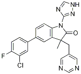 5-(3-Chloro-4-fluorophenyl)-3-Methyl-3-(pyriMidin-5-ylMethyl)-1-(1H-1,2,4-triazol-3-yl)indolin-2-one CAS#: 1141080-15-0