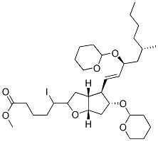 5-[(3aR,4R,5R,6aS)-5-(Tetrahydro-2H-pyran-2-yloxy)-4-[(1E,3S,5S)-5-methyl-3-(tetrahydro-2H-pyran-2-yloxy)-1-nonenyl]hexahydro-2H-cyclopenta[b]furan-2-yl]-5-iodovaleric acid methyl ester CAS#: 70667-58-2