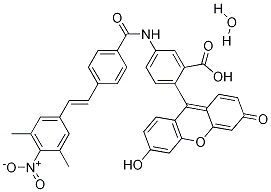 5-[4-(3,5-DiMethyl-4-nitrostyryl)benzaMido]-2-(6-hydroxy-3-oxo-3H-xanthene-9-yl)benzoic Acid Monohydrate CAS#: 1160555-05-4