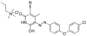 [5-[[4-(4-chlorophenoxy)phenyl]azo]-3-cyano-6-hydroxy-4-methyl-2-oxo-(2H)-pyridine-1-propyl](trimethyl)ammonium chloride CAS#: 71873-54-6