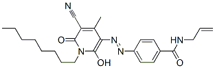 5-[4-(N-Allylcarbamoyl)phenylazo]-3-cyano-6-hydroxy-4-methyl-1-octyl-2(1H)-pyridone CAS#: 71599-85-4