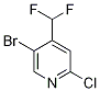 5-Bromo-2-chloro-4-(difluoromethyl)pyridine CAS#: 1374659-34-3
