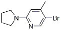 5-Bromo-4-methyl-2-(1-pyrrolidinyl)pyridine CAS#: 1187385-95-0