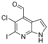 5-Chloro-6-iodo-1H-pyrrolo[2,3-b]pyridine-4-carbaldehyde CAS#: 1246088-64-1