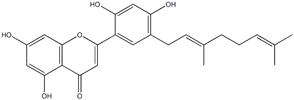 5'-Geranyl-5,7,2',4'-tetrahydroxyflavone CAS#: 1221762-70-4