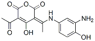 5-acetyl-3-[1-[(3-amino-4-hydroxyphenyl)amino]ethylidene]-4-hydroxy-2H-pyran-2,6(3H)-dione CAS#: 70466-83-0
