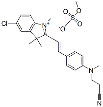 5-chloro-2-[2-[4-[(2-cyanoethyl)methylamino]phenyl]vinyl]-1,3,3-trimethyl-3H-indolium methyl sulphate CAS#: 71873-57-9