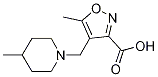 5-methyl-4-[(4-methylpiperidin-1-yl)methyl]isoxazole-3-carboxylic acid CAS#: 1119452-18-4