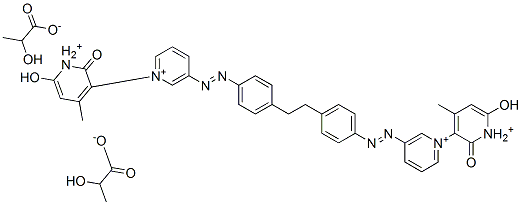 5',5'''-[ethylenebis(p-phenyleneazo)]bis[1',2'-dihydro-6'-hydroxy-4'-methyl-2'-oxo-1,3'-bipyridinium] dilactate CAS#: 71032-99-0