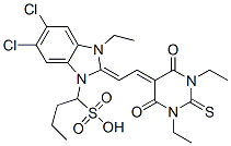 5,6-Dichloro-2-[2-[(1,3-diethylhexahydro-4,6-dioxo-2-thioxopyrimidin)-5-ylidene]ethylidene]-3-ethyl-2,3-dihydro-1H-benzimidazole-1-(1-butanesulfonic acid) CAS#: 71130-53-5