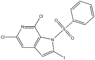 5,7-Dichloro-2-Iodo-1-(phenylsulfonyl)-6-azaindole CAS#: 1227267-02-8
