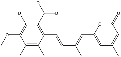 6-[(1E, 3E)-4-(4-Methoxy-2,3,6-trimethylphenyl-d3)-2-methyl-1,3-butadien-1-yl]-4-methyl-2H-pyran-2-one CAS#: 1185236-53-6