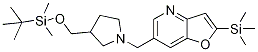 6-((3-((tert-Butyldimethylsilyloxy)methyl)pyrrolidin-1-yl)methyl)-2-(trimethylsilyl)furo[3,2-b]pyrid CAS#: 1188993-09-0