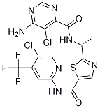 6-Amino-5-chloro-N-[(1R)-1-[5-[[[5-chloro-4-(trifluoromethyl)-2-pyridinyl]amino]carbonyl]-2-thiazolyl]ethyl]-4-pyrimidinecarboxamide CAS#: 1096708-71-2