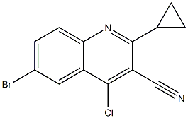 6-Bromo-4-chloro-2-cyclopropylquinoline-3-carbonitrile CAS#: 1208820-66-9