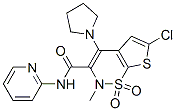 6-Chloro-2-methyl-N-(pyridin-2-yl)-4-(pyrrolidin-1-yl)-2H-thieno[3,2-e]-1,2-thiazine-3-carboxamide 1,1-dioxide CAS#: 70374-35-5