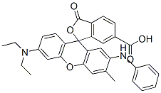 6'-(Diethylamino)-3'-methyl-3-oxo-2'-(phenylamino)spiro[isobenzofuran-1(3H),9'-[9H]xanthene]-6-carboxylic acid CAS#: 70851-43-3