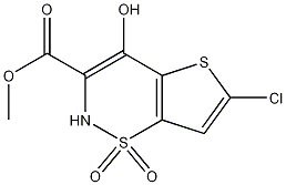 6-chloro-4-hydroxy-3-metho-xycarbonyl-2H-thieno[2,3-e]-1,2-thiazine-1,1-dioxide CAS#: 70374-51-5
