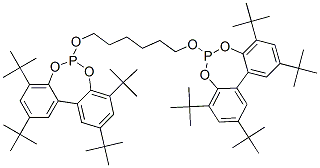 6,6'-[1,6-Hexanediylbis(oxy)]bis[2,4,8,10-tetrakis(1,1-dimethylethyl)dibenzo[d,f][1,3,2]dioxaphosphepin] CAS#: 71519-97-6